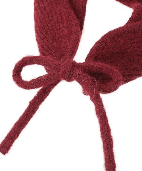 earth music&ecology（アースミュージックアンドエコロジー）の「モヘヤタッチイヤーフラップビーニー（ニットキャップ/ビーニー・レディース・レッド/杢グレー/アイボリー・FREE）」の15枚目の写真