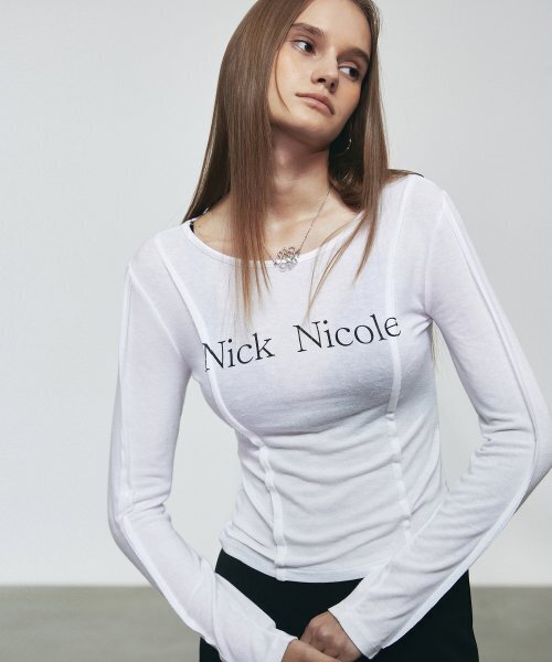 NICK&NICOLE(ニックアンドニコール)の「NICK PINTUCK LINE LS TOP_IVORY(Tシャツ/カットソー・レディース・その他・FREE)」の1枚目の写真