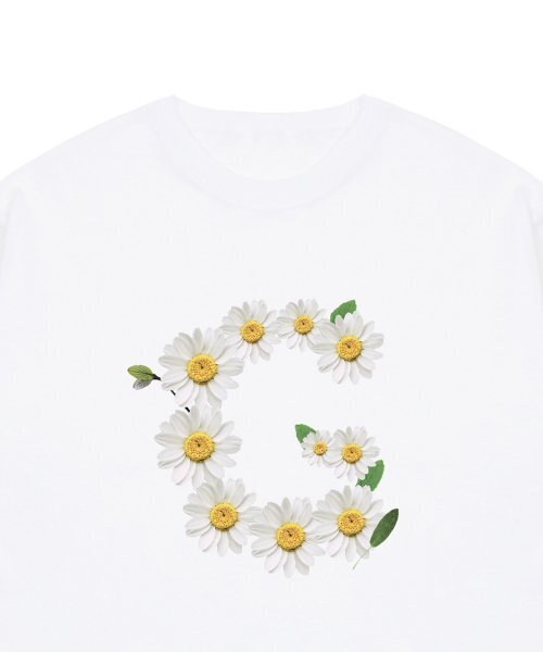 GRAVER（グレーバー）の「[ユニセックス]ビッグGフラワースマイル半袖Tシャツ_ホワイト（Tシャツ/カットソー・レディース・ホワイト・MEDIUM/LARGE/X-LARGE/SMALL）」の3枚目の写真