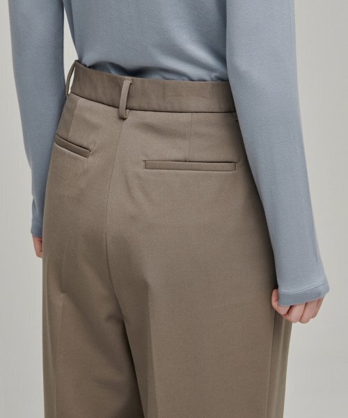 MUSINSA STANDARD WOMAN（ムシンサスタンダードウーマン）の「ウィメンズヘビーウェイト裏起毛ハイウエストワイドヒドゥンバンディングスラックス[ダスティベージュ]（スラックス・レディース・その他・26/27/28/29/34/32/30/31/24/25）」の7枚目の写真