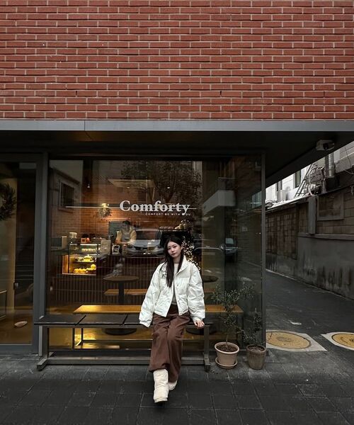 MUSINSA STANDARD WOMAN（ムシンサスタンダードウーマン）の「ウィメンズデイリープファーショートダウンジャケット[アイボリー]（ダウンジャケット/コート・レディース・その他・SMALL/MEDIUM/LARGE/X-SMALL）」の17枚目の写真