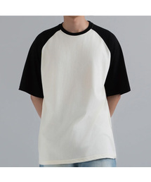 オーバーサイズラグラン半袖Tシャツクリーム