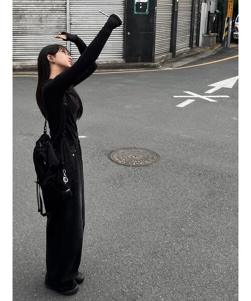 NOMANUAL（NOMANUAL）の「C.B STRING BAG - BLACK（バックパック/リュック・レディース・その他・FREE）」の15枚目の写真