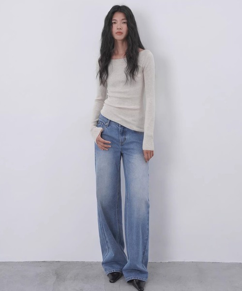 EIGHTHMONTH(エイスマンス)の「ワイドストレートデニム EM26s007【EIGHTHMONTH】(デニムパンツ・レディース・ブルー・S/M/L)」の6枚目の写真