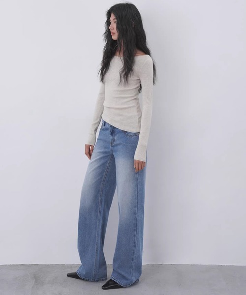 EIGHTHMONTH(エイスマンス)の「ワイドストレートデニム EM26s007【EIGHTHMONTH】(デニムパンツ・レディース・ブルー・S/M/L)」の7枚目の写真