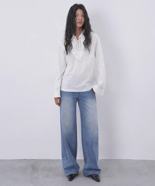 EIGHTHMONTH(エイスマンス)の「ワイドストレートデニム EM26s007【EIGHTHMONTH】(デニムパンツ・レディース・ブルー・S/M/L)」の13枚目の写真