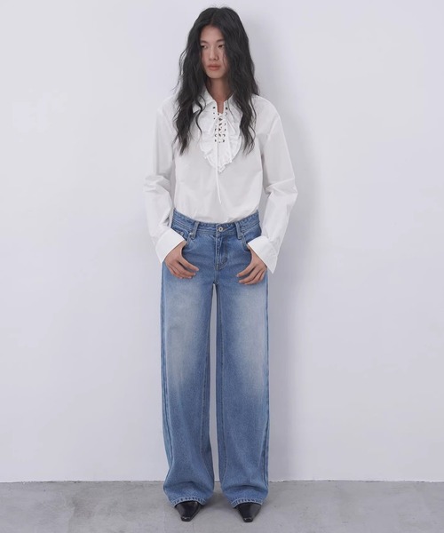 EIGHTHMONTH(エイスマンス)の「ワイドストレートデニム EM26s007【EIGHTHMONTH】(デニムパンツ・レディース・ブルー・S/M/L)」の16枚目の写真