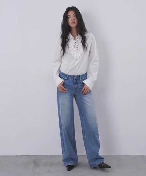 EIGHTHMONTH(エイスマンス)の「ワイドストレートデニム EM26s007【EIGHTHMONTH】(デニムパンツ・レディース・ブルー・S/M/L)」の17枚目の写真