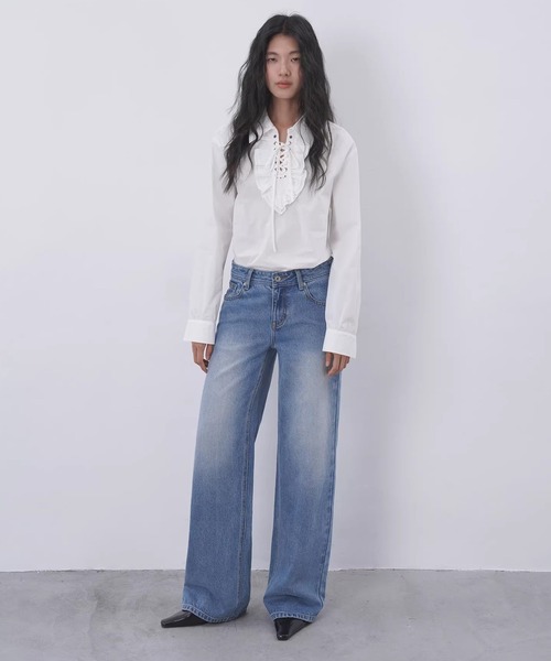 EIGHTHMONTH(エイスマンス)の「ワイドストレートデニム EM26s007【EIGHTHMONTH】(デニムパンツ・レディース・ブルー・S/M/L)」の18枚目の写真