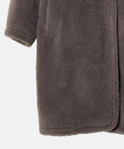 LE CIEL BLEU（ルシェルブルー）の「フェイクシャーリングコクーンコート / Faux Shearling Cocoon Coat（その他アウター・レディース・キャメル/グレー・36）」の12枚目の写真
