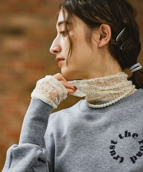 GEORGE'S（ジョージズ）の「レースタートル（Tシャツ/カットソー・レディース・アイボリー/ブラック/ベージュ・MEDIUM）」の8枚目の写真