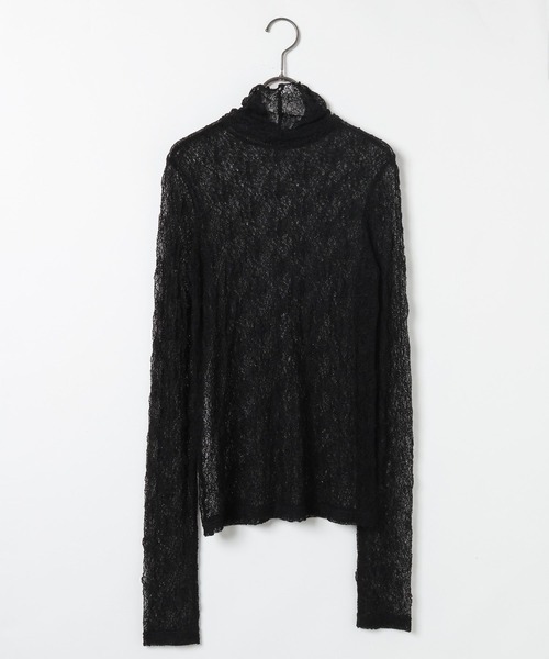 GEORGE'S（ジョージズ）の「レースタートル（Tシャツ/カットソー・レディース・アイボリー/ブラック/ベージュ・MEDIUM）」の10枚目の写真