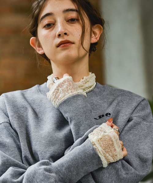 GEORGE'S（ジョージズ）の「レースタートル（Tシャツ/カットソー・レディース・アイボリー/ブラック/ベージュ・MEDIUM）」の4枚目の写真