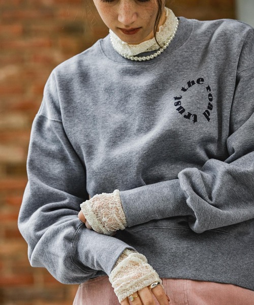 GEORGE'S（ジョージズ）の「レースタートル（Tシャツ/カットソー・レディース・アイボリー/ブラック/ベージュ・MEDIUM）」の5枚目の写真