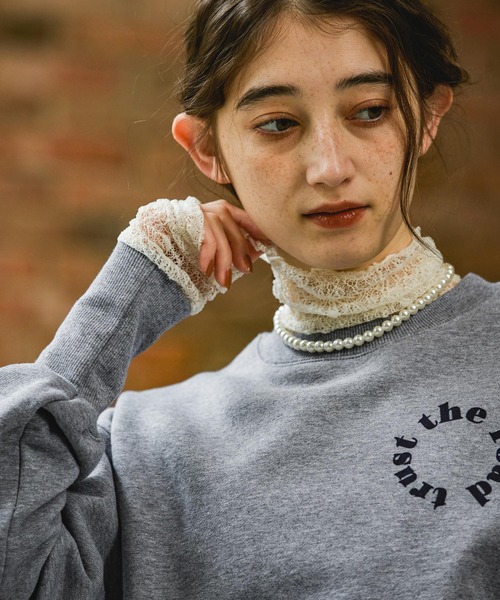 GEORGE'S（ジョージズ）の「レースタートル（Tシャツ/カットソー・レディース・アイボリー/ブラック/ベージュ・MEDIUM）」の7枚目の写真