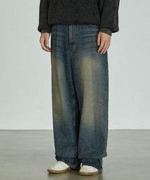 550 ウォッシングワイドデニムパンツ