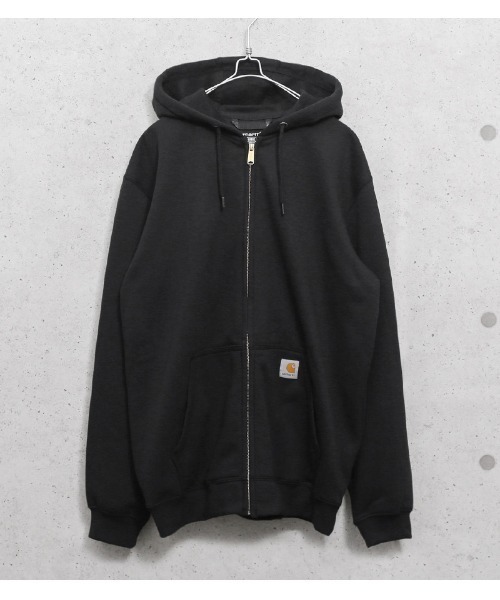 Carhartt（カーハート）の「Carhartt カーハート K122 ミッドウェイト ジップフロント スウェットパーカー（スウェット・メンズ・ブラック/チャコールグレー/ネイビー/グレー・L/XL/S/M）」の2枚目の写真