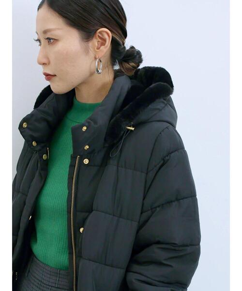 Samansa Mos2 blue（サマンサモスモスブルー）の「スタイルアップパデットコート（その他アウター・レディース・カーキ/ブラック/ライトベージュ・L/M）」の10枚目の写真