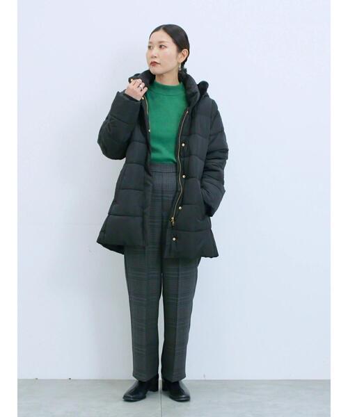 Samansa Mos2 blue（サマンサモスモスブルー）の「スタイルアップパデットコート（その他アウター・レディース・カーキ/ブラック/ライトベージュ・L/M）」の17枚目の写真