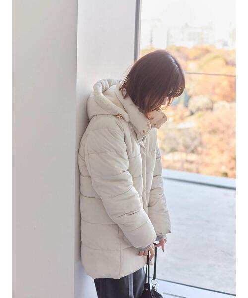 Samansa Mos2 blue（サマンサモスモスブルー）の「スタイルアップパデットコート（その他アウター・レディース・カーキ/ブラック/ライトベージュ・L/M）」の20枚目の写真