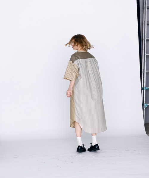 Kelen（ケレン）の「「KELEN / ケレン」パネル切替シャツワンピース（ワンピース・レディース・サックスブルー/ベージュ・S/M）」の13枚目の写真