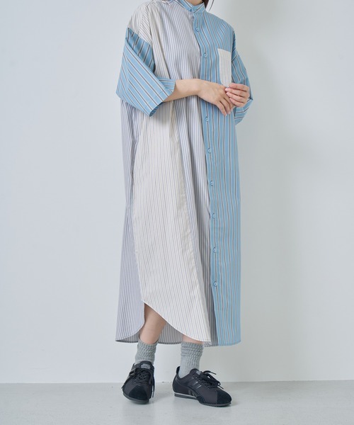 Kelen（ケレン）の「「KELEN / ケレン」パネル切替シャツワンピース（ワンピース・レディース・サックスブルー/ベージュ・S/M）」の17枚目の写真