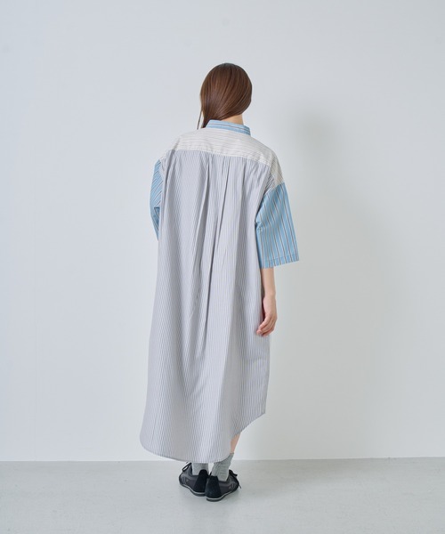 Kelen（ケレン）の「「KELEN / ケレン」パネル切替シャツワンピース（ワンピース・レディース・サックスブルー/ベージュ・S/M）」の21枚目の写真