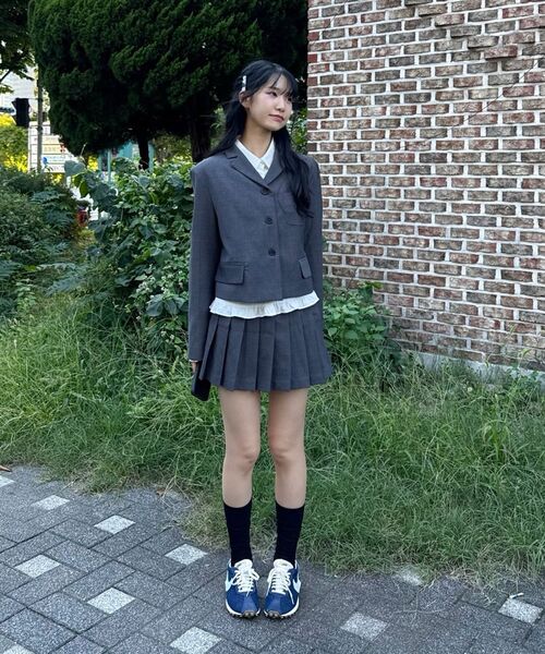 HIGH SCHOOL DISCO(ハイスクールディスコ)の「シングルブレストクロップスクールウールブレザー(テーラードジャケット・レディース・その他・SMALL/MEDIUM)」の9枚目の写真