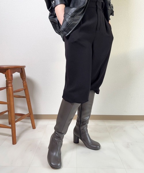 lus.(ラスドット)の「lus. オブリークトゥロングブーツ(ブーツ・レディース・ブラック・LL/L/M/S)」の6枚目の写真