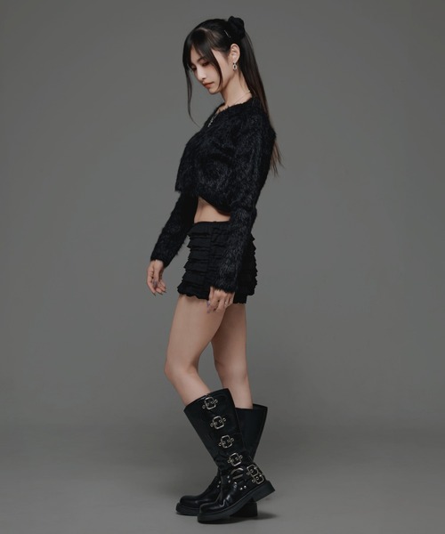 .KOM(ドットコム)の「『.KOM/ドットケーオーエム』Vネックニット【GC】(ニット/セーター・レディース・グレー/ホワイト/ブラック/ピンク・FREE)」の10枚目の写真