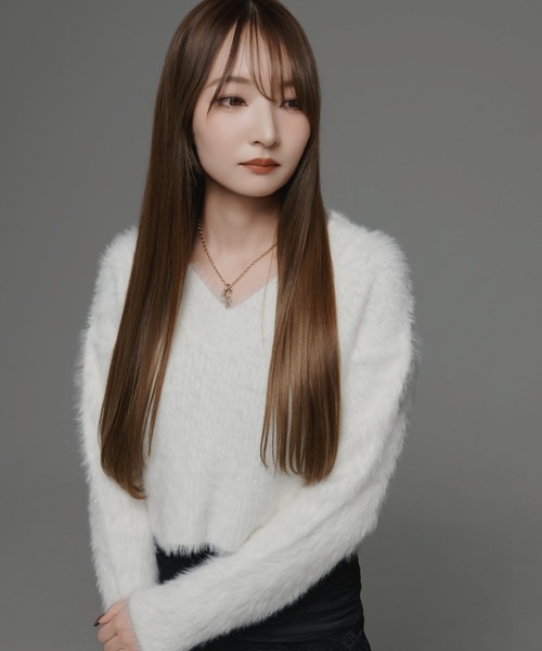 .KOM(ドットコム)の「『.KOM/ドットケーオーエム』Vネックニット【GC】(ニット/セーター・レディース・グレー/ホワイト/ブラック/ピンク・FREE)」の18枚目の写真
