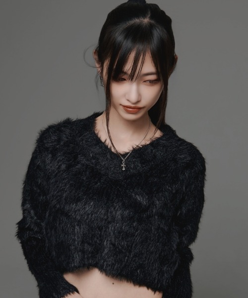 .KOM(ドットコム)の「『.KOM/ドットケーオーエム』Vネックニット【GC】(ニット/セーター・レディース・グレー/ホワイト/ブラック/ピンク・FREE)」の19枚目の写真