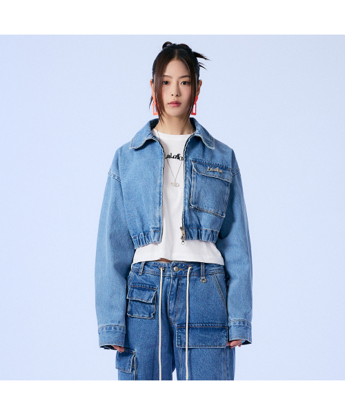 DENIM CARGO SHORT JACKET BLUE BP1DJ001