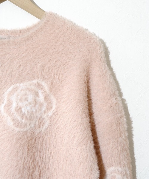 flower（フラワー）の「ローズシャギーニット（ニット/セーター・レディース・グレー/ピンク・FREE）」の3枚目の写真