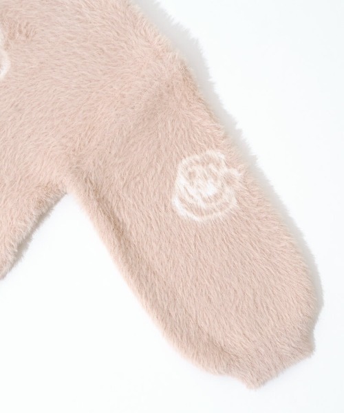 flower（フラワー）の「ローズシャギーニット（ニット/セーター・レディース・グレー/ピンク・FREE）」の5枚目の写真