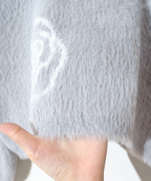 flower（フラワー）の「ローズシャギーニット（ニット/セーター・レディース・グレー/ピンク・FREE）」の14枚目の写真