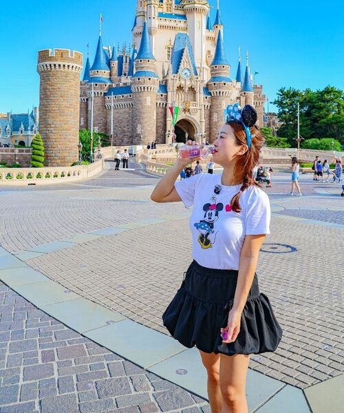 KOLEAT（コレット）の「バルーンリボンフレアバンディングミニスカートスカートパンツ[ブラック]（スカート・レディース・その他・FREE）」の6枚目の写真