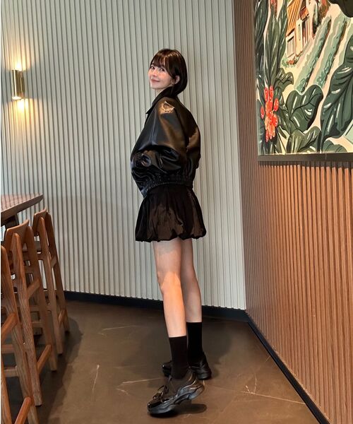 KOLEAT（コレット）の「バルーンリボンフレアバンディングミニスカートスカートパンツ[ブラック]（スカート・レディース・その他・FREE）」の2枚目の写真