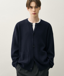 DRAW FIT（ドローフィット）の「オーバーサイズウールラウンドカーディガン[NAVY]（カーディガン/ボレロ）」
