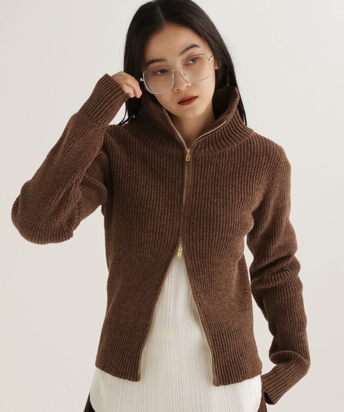 セール】【daily CLIP】ダブルジップコンパクトカーディガン