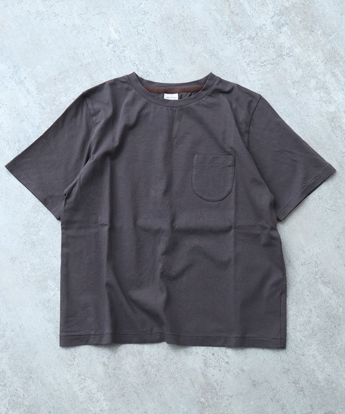 bulle de savon(ビュルデサボン)の「30/-CM 天竺 半袖Tシャツ(Tシャツ/カットソー・レディース・ホワイト/ダークブラウン/ブルー/オレンジ・FREE)」の3枚目の写真