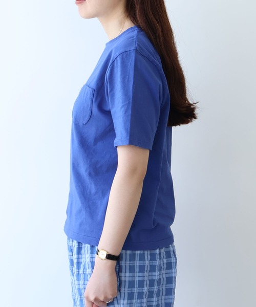 bulle de savon(ビュルデサボン)の「30/-CM 天竺 半袖Tシャツ(Tシャツ/カットソー・レディース・ホワイト/ダークブラウン/ブルー/オレンジ・FREE)」の13枚目の写真