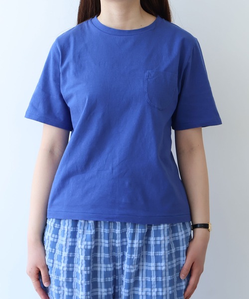 bulle de savon(ビュルデサボン)の「30/-CM 天竺 半袖Tシャツ(Tシャツ/カットソー・レディース・ホワイト/ダークブラウン/ブルー/オレンジ・FREE)」の12枚目の写真
