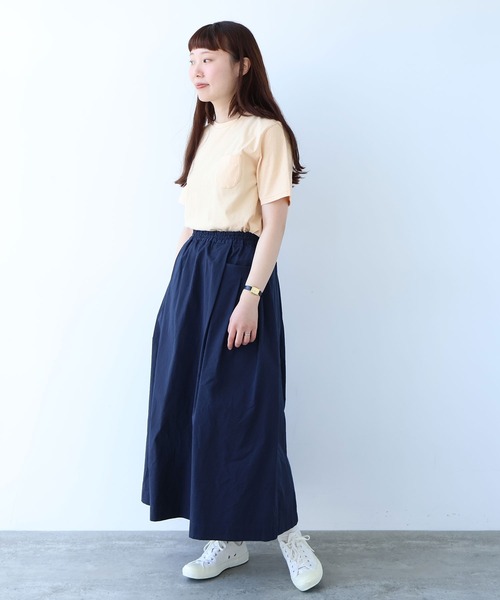 bulle de savon(ビュルデサボン)の「30/-CM 天竺 半袖Tシャツ(Tシャツ/カットソー・レディース・ホワイト/ダークブラウン/ブルー/オレンジ・FREE)」の21枚目の写真