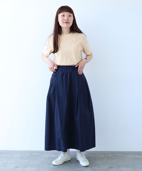 bulle de savon(ビュルデサボン)の「30/-CM 天竺 半袖Tシャツ(Tシャツ/カットソー・レディース・ホワイト/ダークブラウン/ブルー/オレンジ・FREE)」の22枚目の写真