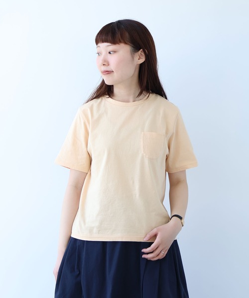 bulle de savon(ビュルデサボン)の「30/-CM 天竺 半袖Tシャツ(Tシャツ/カットソー・レディース・ホワイト/ダークブラウン/ブルー/オレンジ・FREE)」の18枚目の写真
