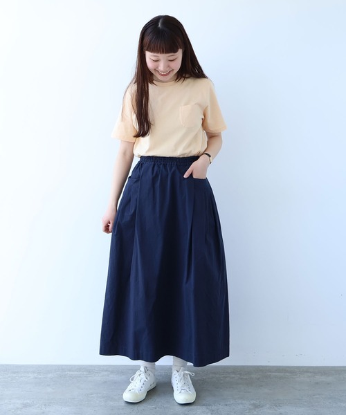 bulle de savon(ビュルデサボン)の「30/-CM 天竺 半袖Tシャツ(Tシャツ/カットソー・レディース・ホワイト/ダークブラウン/ブルー/オレンジ・FREE)」の19枚目の写真