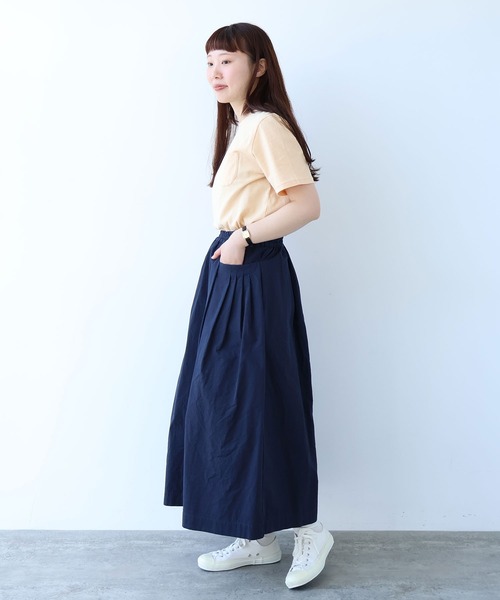 bulle de savon(ビュルデサボン)の「30/-CM 天竺 半袖Tシャツ(Tシャツ/カットソー・レディース・ホワイト/ダークブラウン/ブルー/オレンジ・FREE)」の20枚目の写真