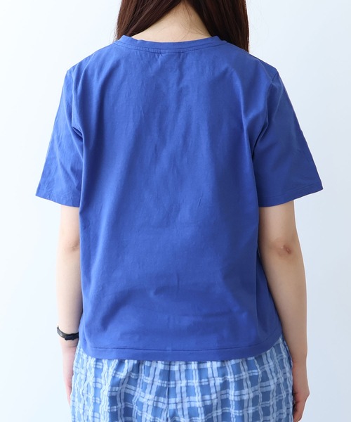 bulle de savon(ビュルデサボン)の「30/-CM 天竺 半袖Tシャツ(Tシャツ/カットソー・レディース・ホワイト/ダークブラウン/ブルー/オレンジ・FREE)」の14枚目の写真