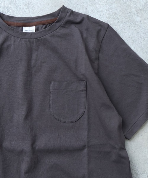 bulle de savon(ビュルデサボン)の「30/-CM 天竺 半袖Tシャツ(Tシャツ/カットソー・レディース・ホワイト/ダークブラウン/ブルー/オレンジ・FREE)」の17枚目の写真
